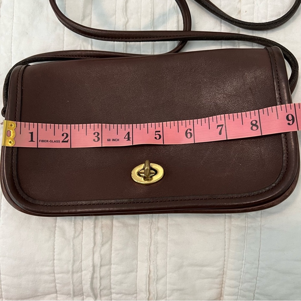 Vintage COACH 1999 Dinky Bag Purse Genuine Leather Dark Brown USA MADE - Picture 15 of 16